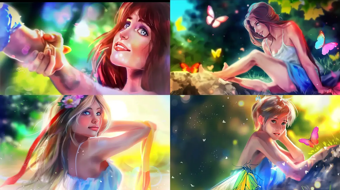Luminescent Dreamscape: An Ethereal Fusion of Light and Color - Midjourney sref style