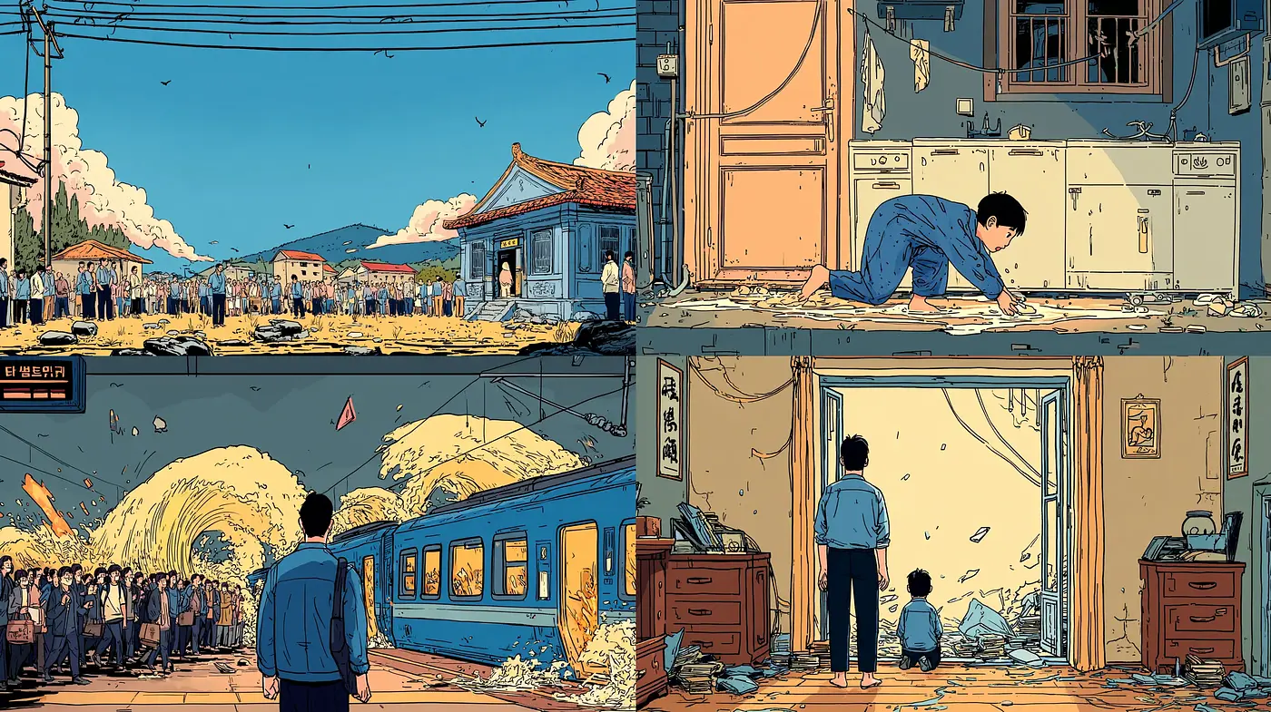 Whimsical and Thought-Provoking Narrative Illustration Style - Midjourney sref style