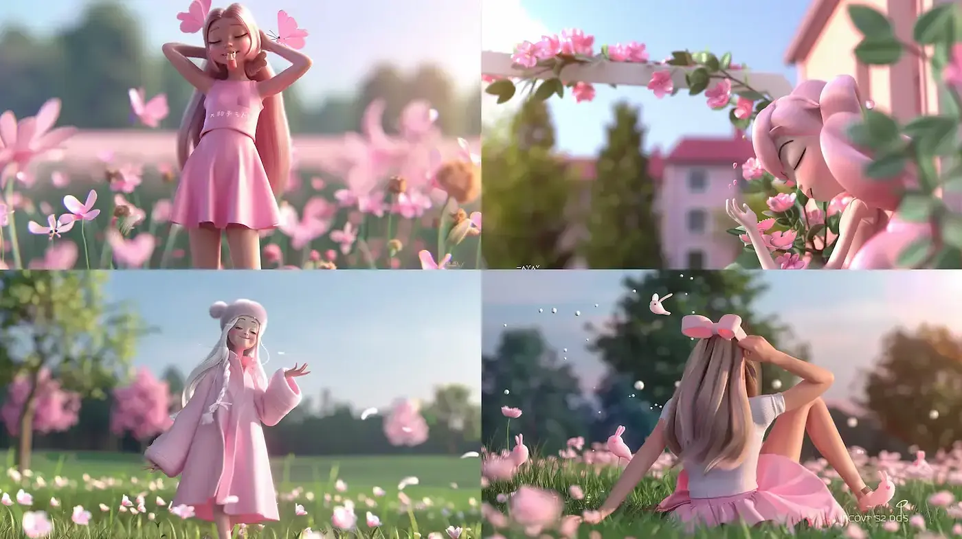 Whimsical and Dreamy Floral Fantasy - Midjourney sref style
