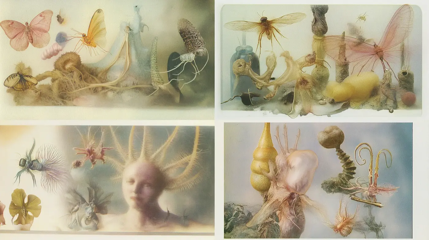 Ethereal Dreamscapes with Surrealist Tendencies - Midjourney sref style