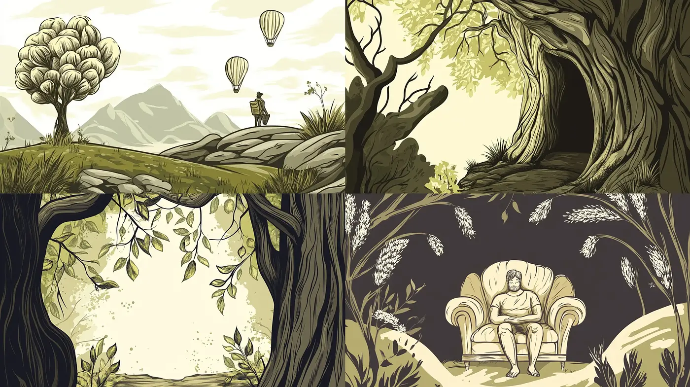 Serene Tales of Sepia-Toned Nature - Midjourney sref style