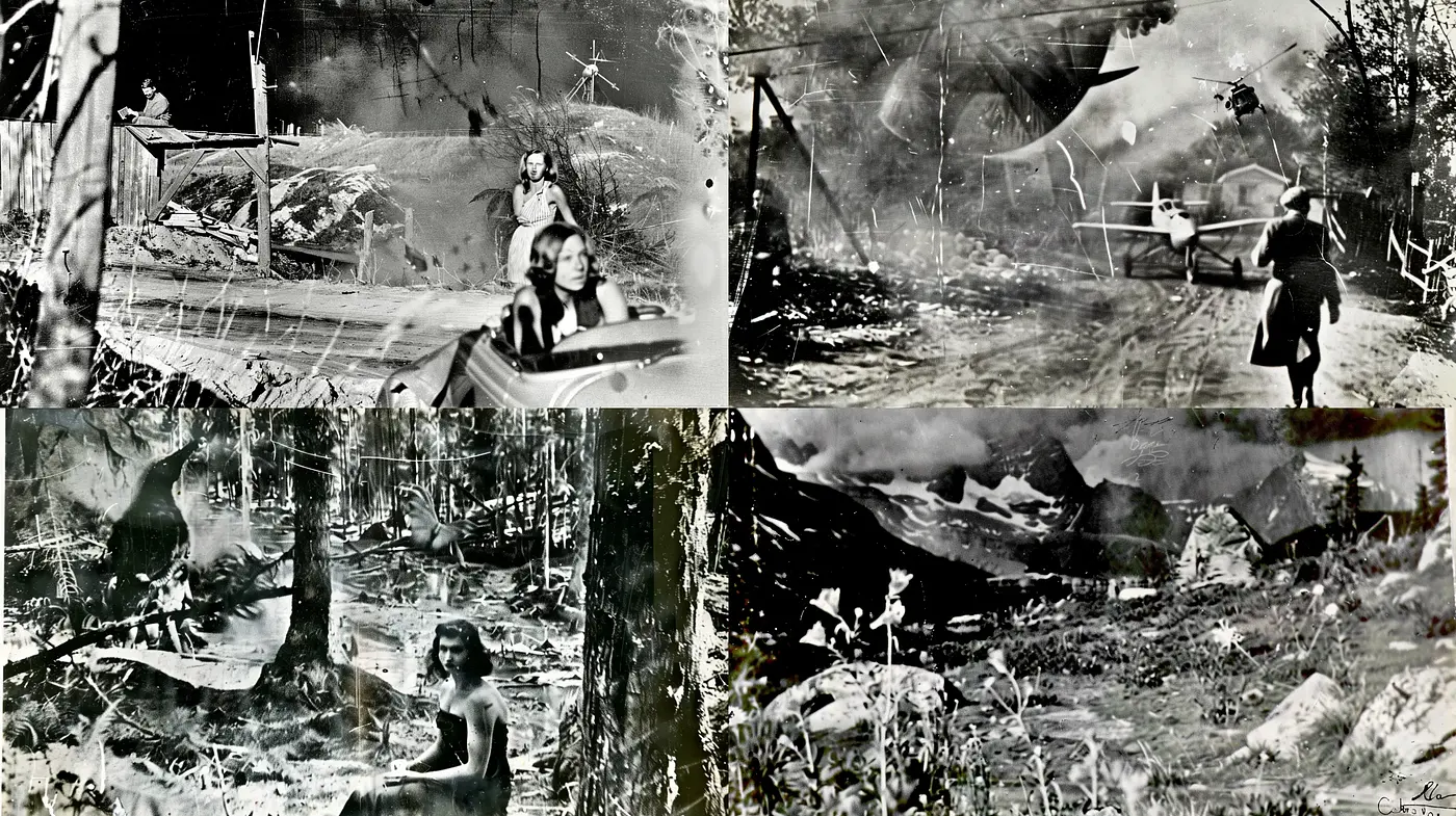 Ethereal Monochromatic Visions: A Consistent Exploration of Surrealism and Dreamscapes in Grayscale - Midjourney sref style