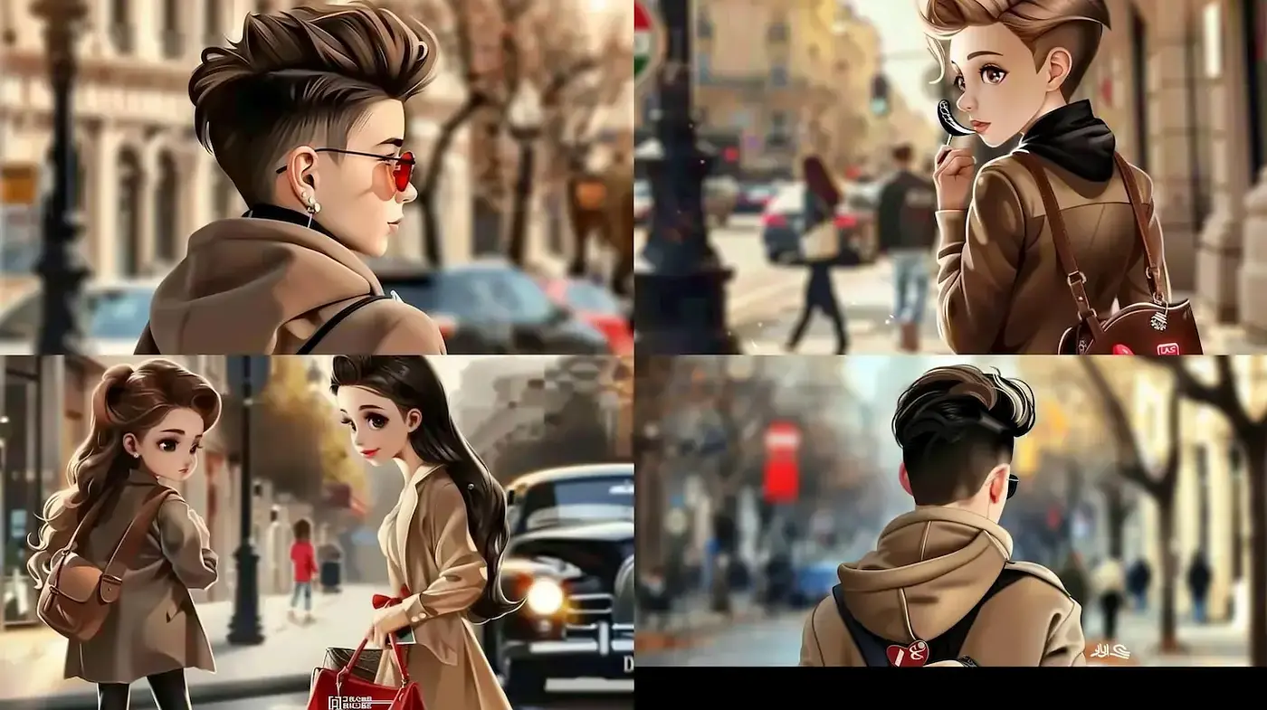 Urban Chic with a Digital Watercolor Essence - Midjourney sref style