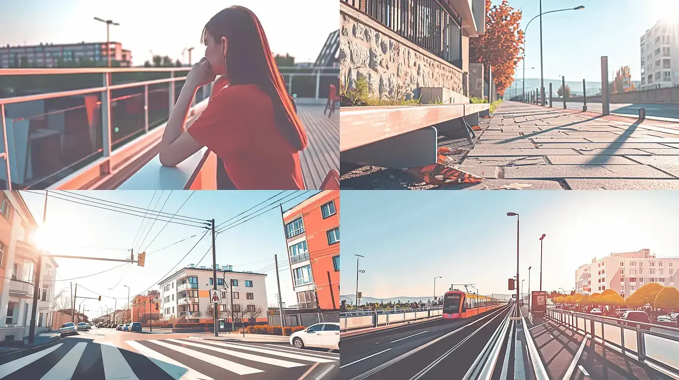 Captivating Urban Surrealism with a Warm Glow - Midjourney sref style