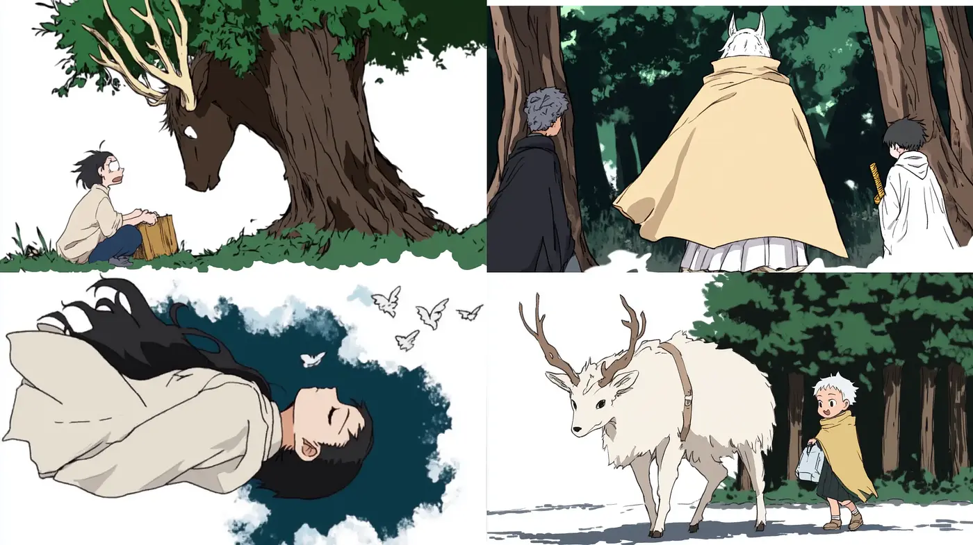 Serene Nature-Inspired Anime Aesthetic with Consistent Pastel Harmony - Midjourney sref style
