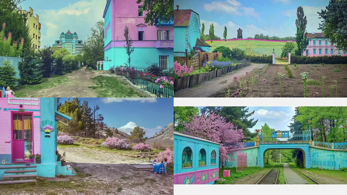 Pastel Dreamscapes: A Whimsical Fusion of Colors and Retrocharm - Midjourney sref style
