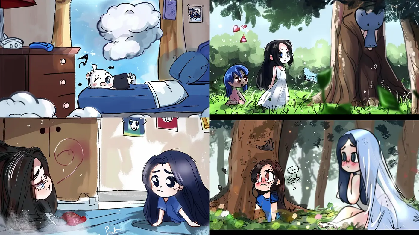 Enchanting Whimsical World: A Harmony of Storybook Illustrations - Midjourney sref style