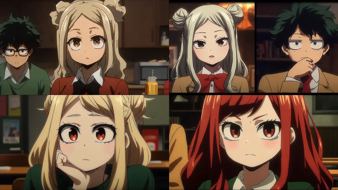 Stylized Anime Character Portraits with Distinct Emotional Expressions - Midjourney sref style