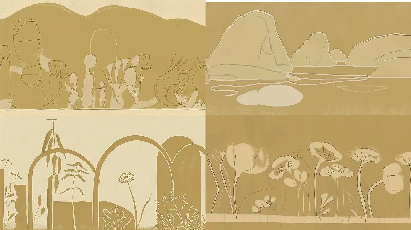 Monochromatic Harmony in Earth Tones - Midjourney sref style