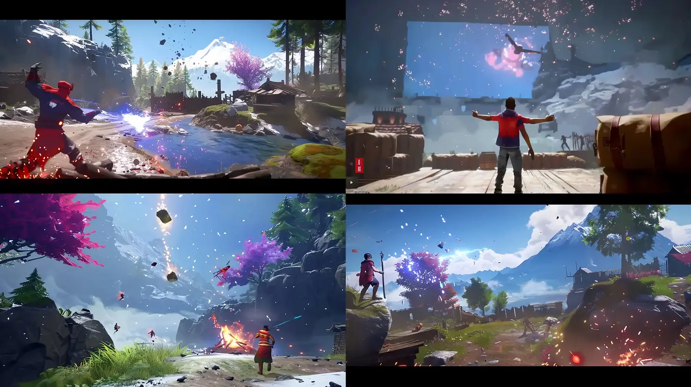 Serene Fantasy Escapism with Lush Nature and Vivid Flares - Midjourney sref style