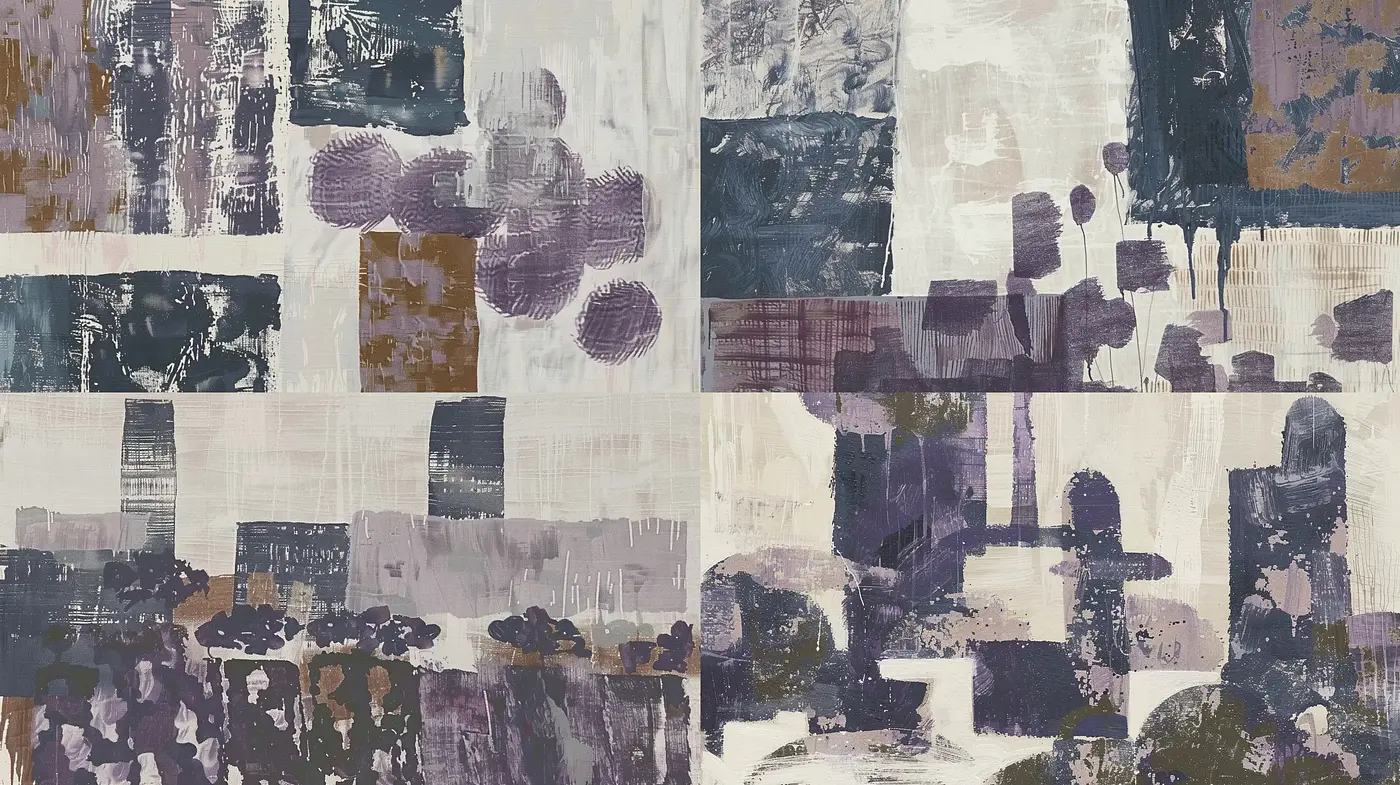 Abstract Expressionist Brushwork with a Muted Palette - Midjourney sref style