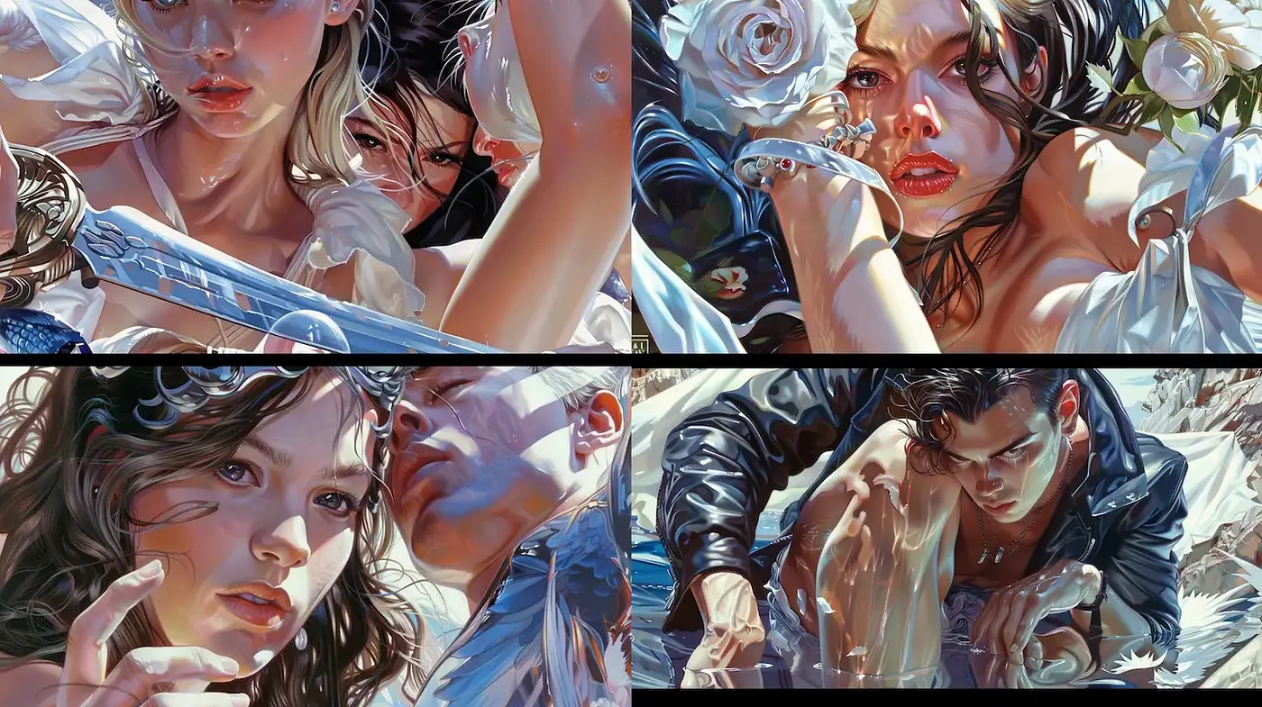 Poetic and emotive realism with a touch of modern elegance - Midjourney sref style