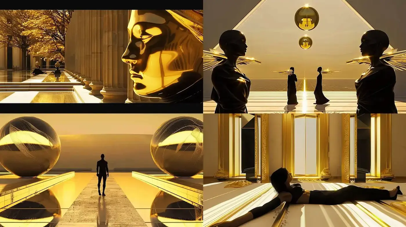 Luxurious and Ethereal Aesthetic with a Golden Touch - Midjourney sref style