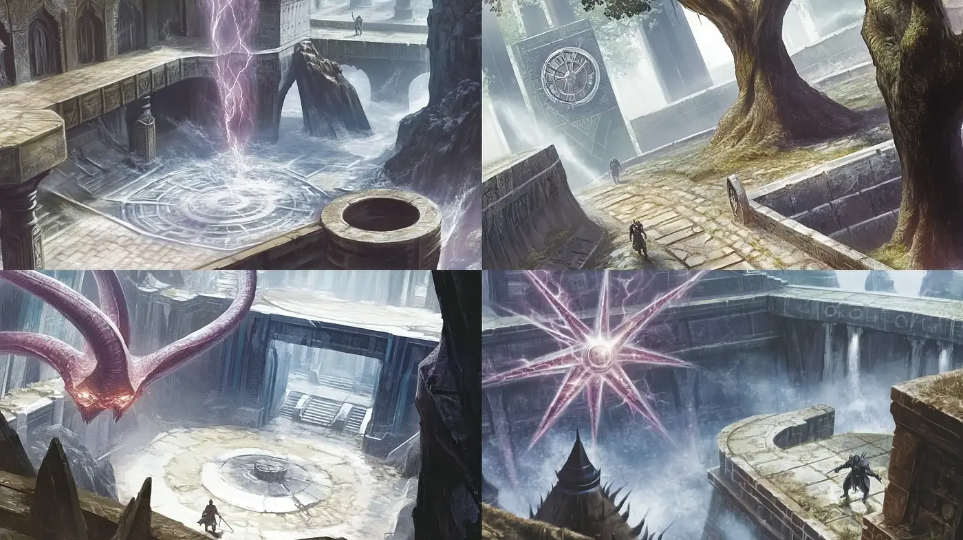Ethereal Fantasy Realms in Muted Tones - Midjourney sref style