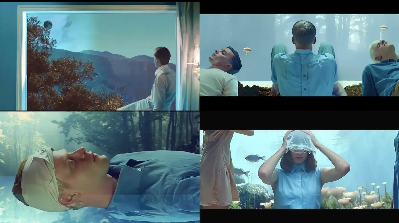 Surrealistic Exploration of Human Emotion through Ethereal Landscapes - Midjourney sref style