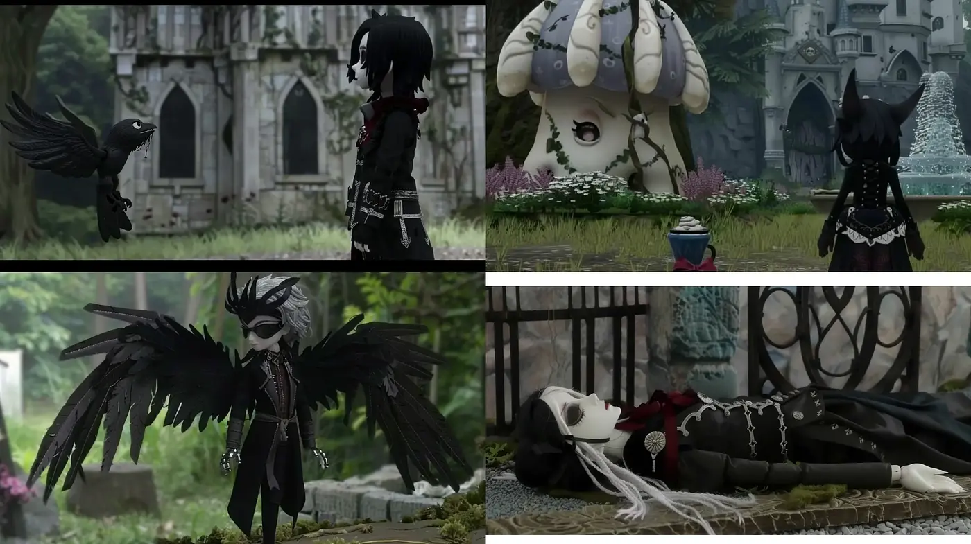 Gothic Elegance in a Somber Fantasy World - Midjourney sref style