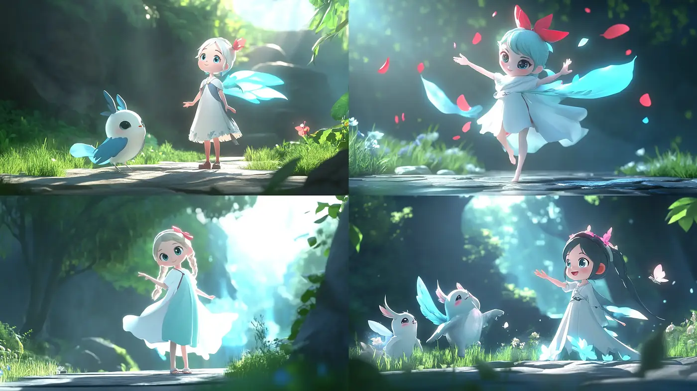 Enchanted Forest Whimsy: Consistency in Magical Anime-Inspired Imagery - Midjourney sref style