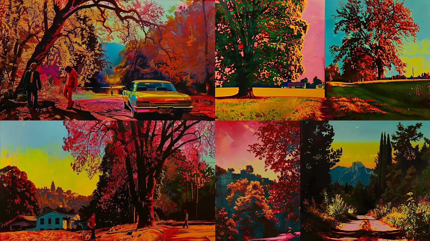 Autumnal Chromatic Symphony with Expressionist Overtones - Midjourney sref style