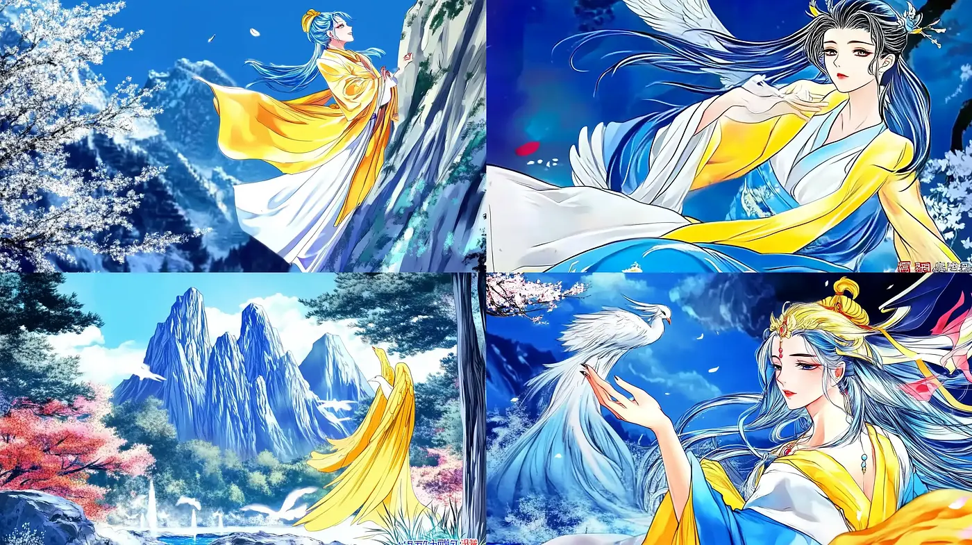 Ethereal Elegance in Animated Pastoral Sceneries - Midjourney sref style