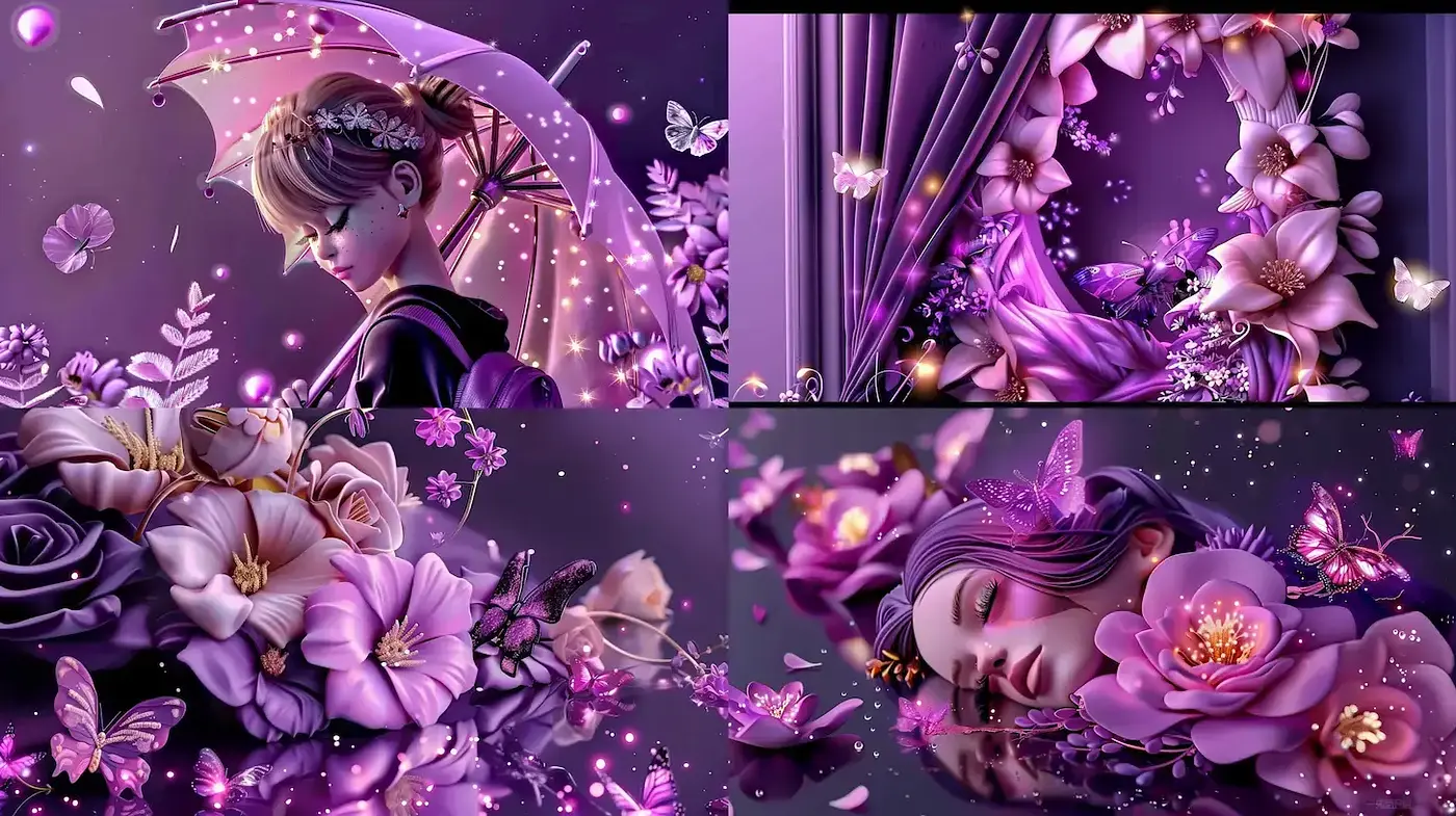 Elegant and Dreamy Floral Fantasy with Ethereal Qualities - Midjourney sref style