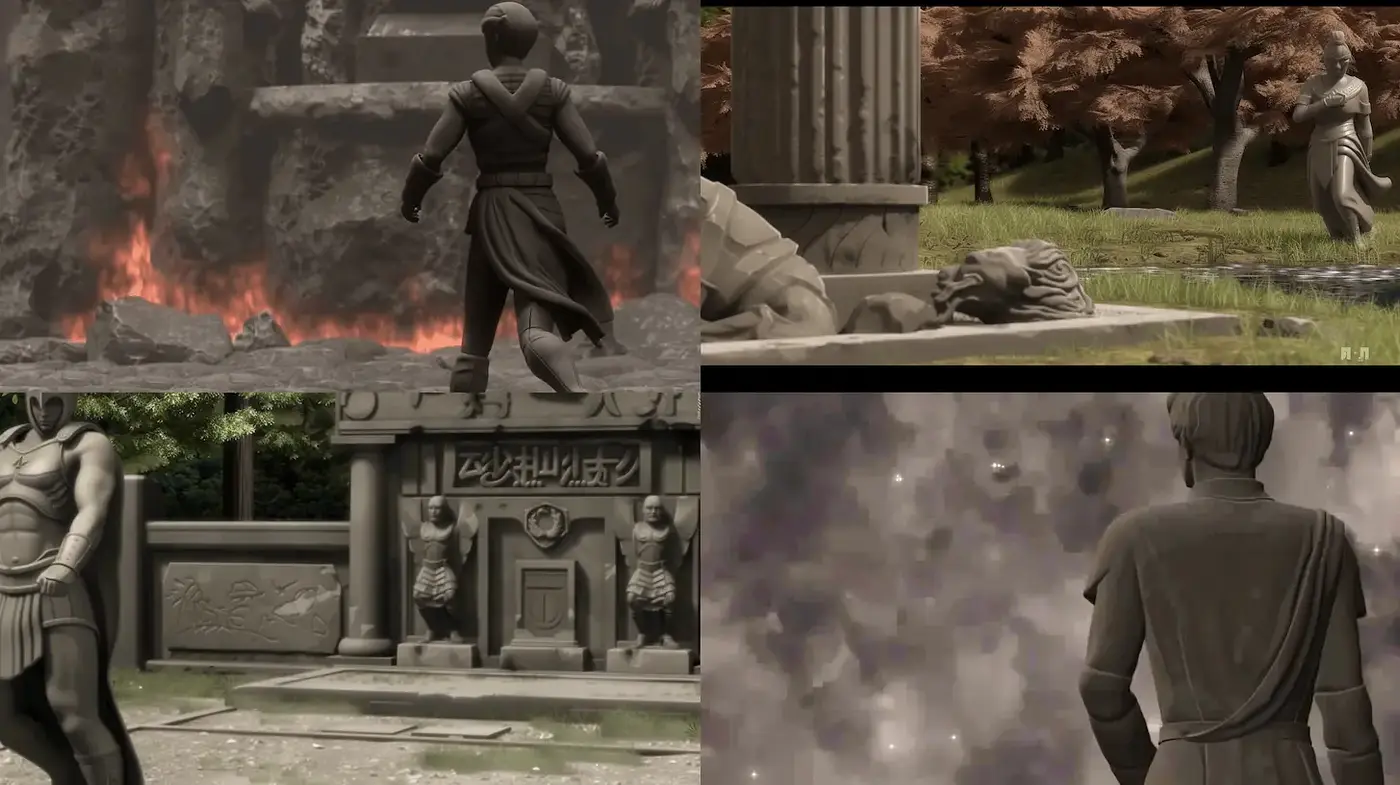 Epic and Monumental Aesthetic with Mythological Undertones - Midjourney sref style