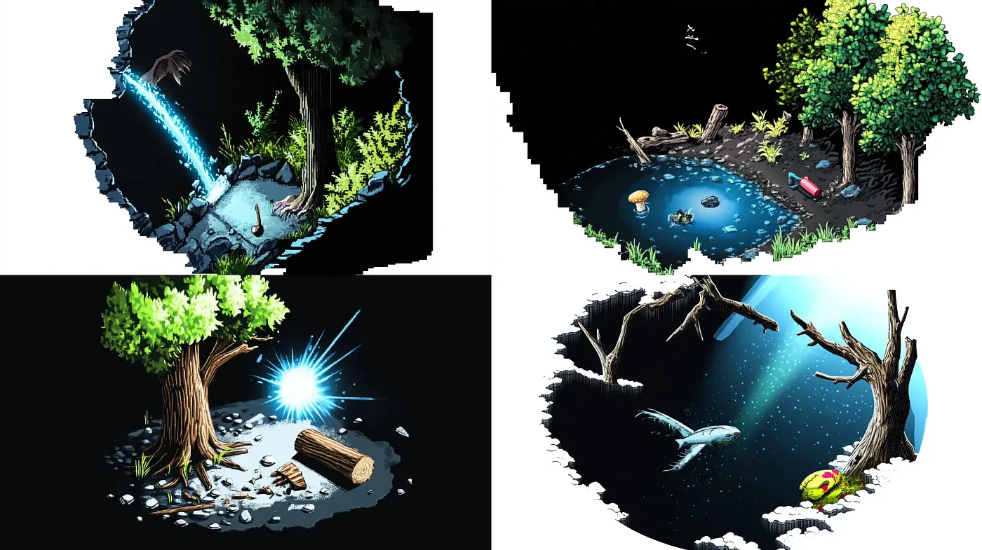 Luminous Ethereal Realms: A Consistent Journey Through Stylized Enchanted Nature Vignettes - Midjourney sref style