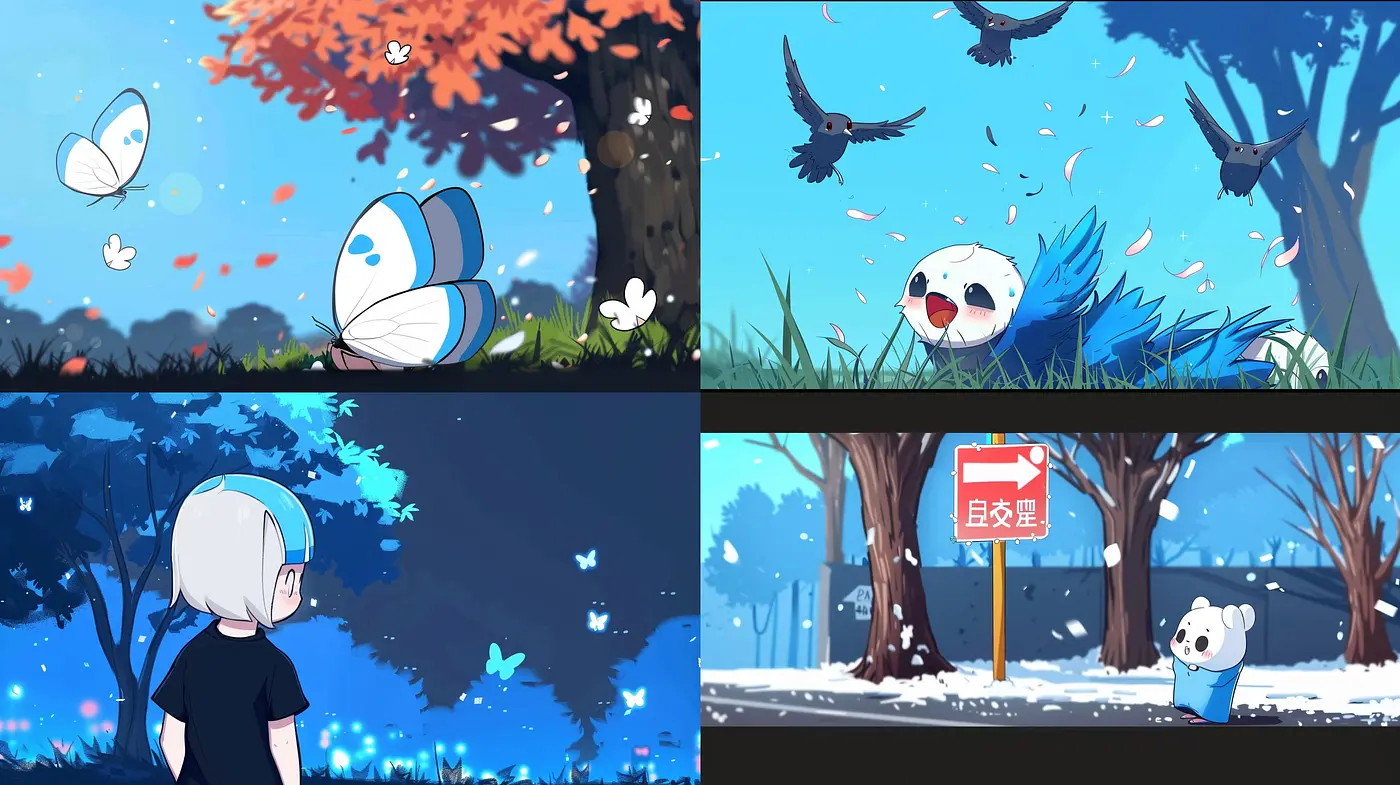 Serene Whimsicality: A Harmony of Anime-Inspired Nature and Creatures - Midjourney sref style