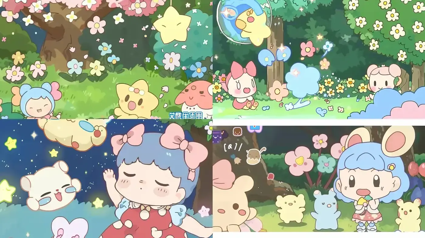 Playful and Whimsical Cartoon Aesthetic with a Soft Color Palette - Midjourney sref style