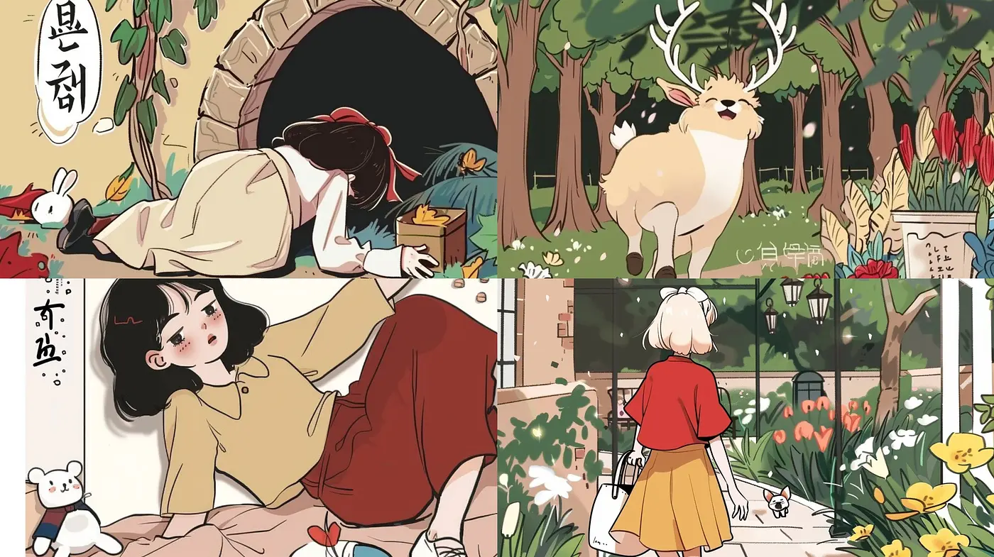 Soft Palette Storybook Illustrations with a Touch of Whimsy and Warmth - Midjourney sref style