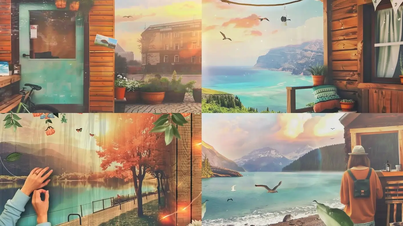 Serene Autumnal Hues in Gentle Scenic Landscapes - Midjourney sref style