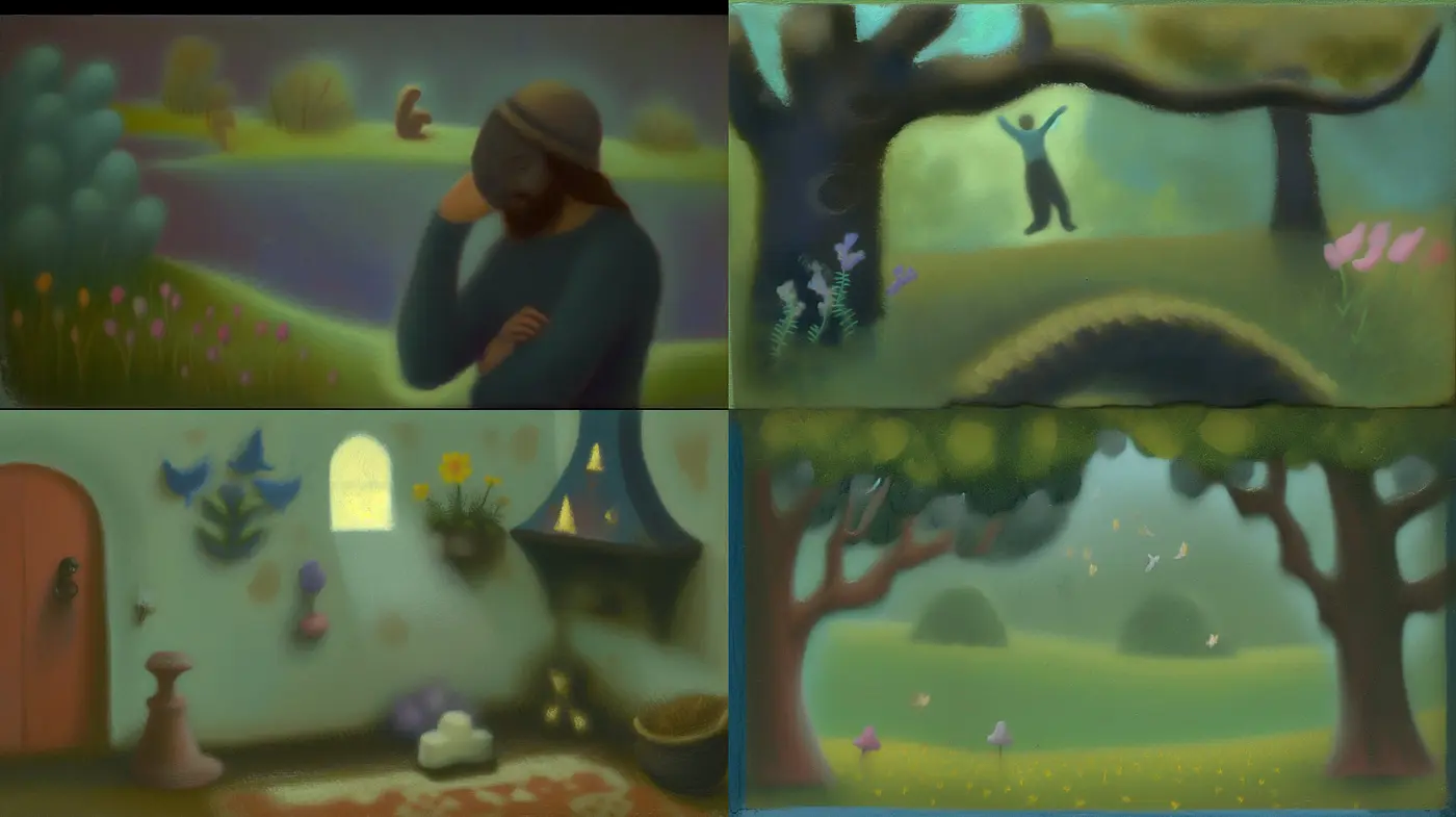 Ethereal Dreamscapes: A Meld of Impressionist Hues and Enigmatic Vibes - Midjourney sref style