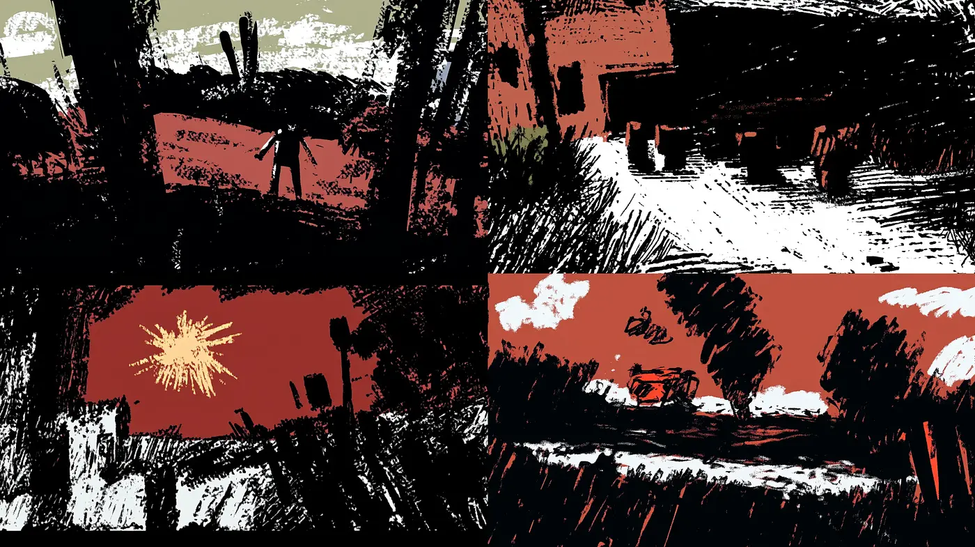 Expressive Woodcut Print Essence with Vivid Contrast - Midjourney sref style