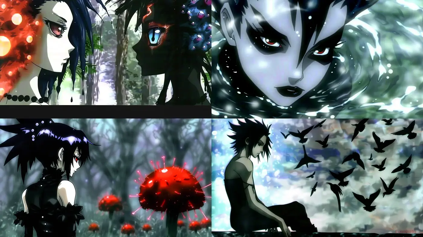 Ethereal Gothic Anime Dreamscape - Midjourney sref style