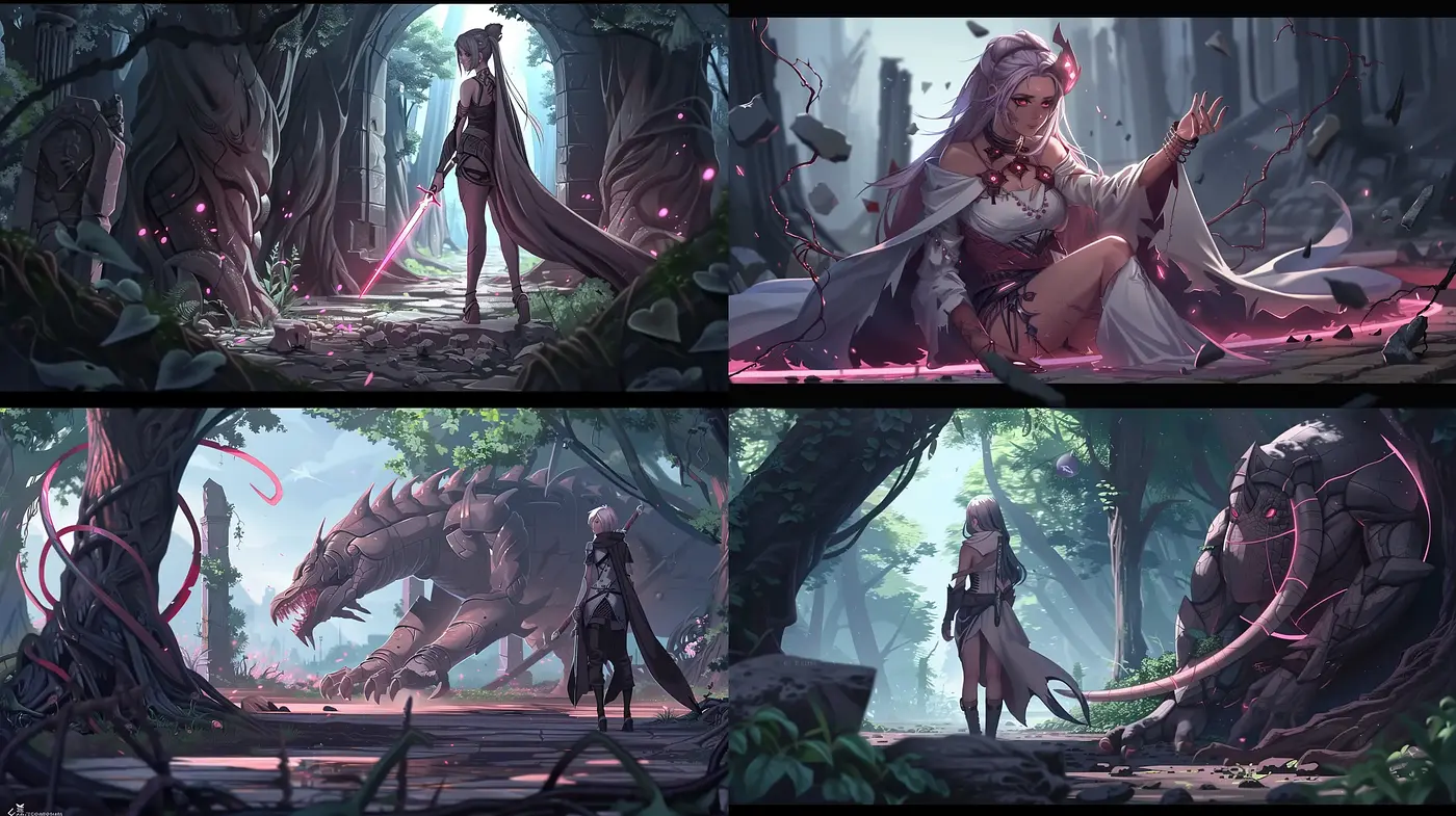 Ethereal Fantasy in a Mystical Forest - Midjourney sref style