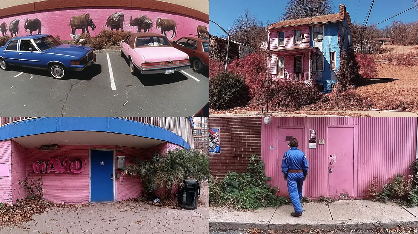 Vibrant pastel aesthetics with a hint of urban decay - Midjourney sref style