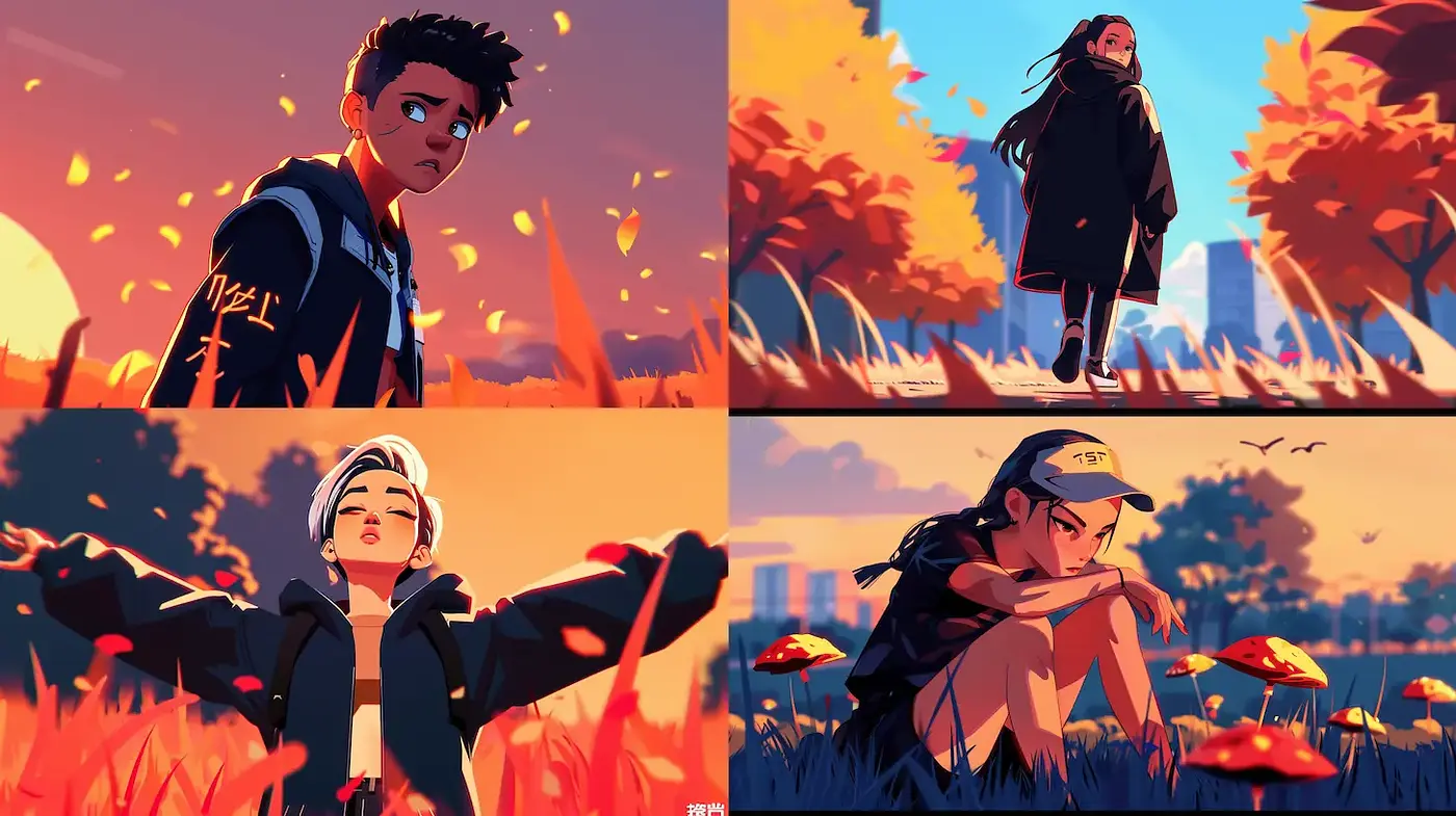 Vibrant and Stylized Contemporary Youth Aesthetic - Midjourney sref style