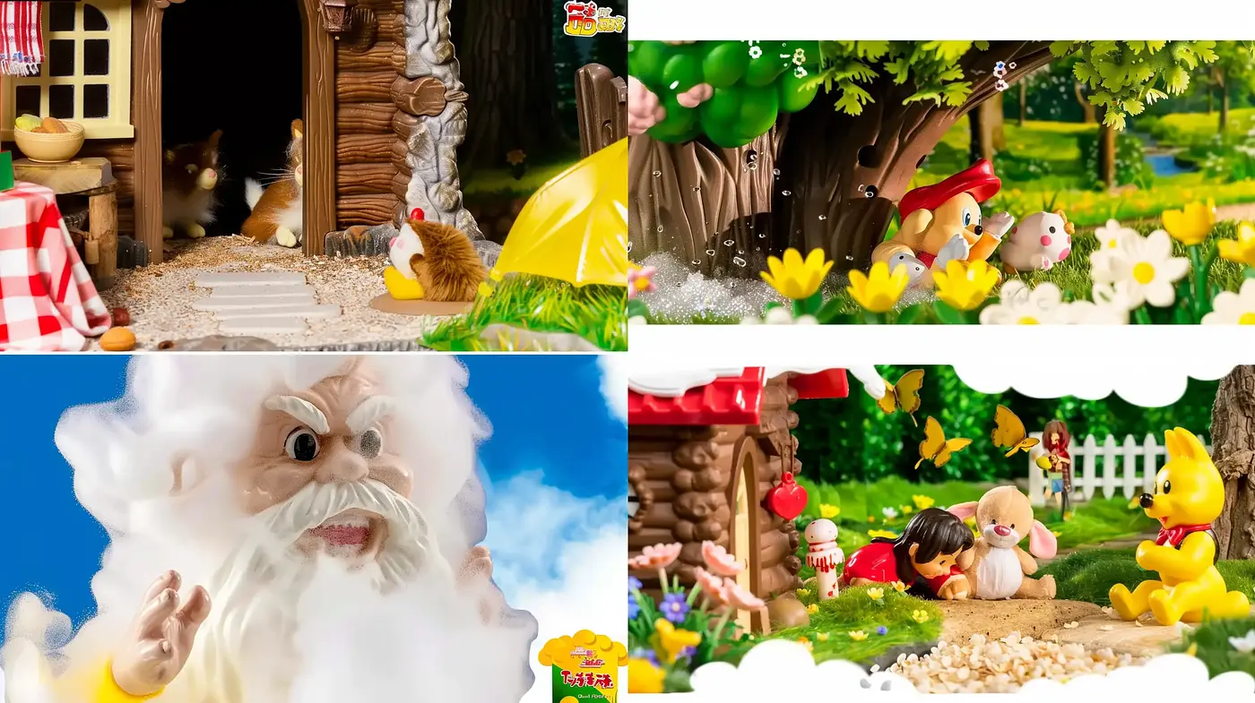 Vibrant Storybook Whimsy: A Colorful Blend of Cheerful Fantasy and Detailed Textures - Midjourney sref style