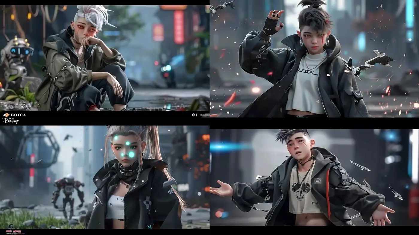 Cyberpunk Elegance with a Contemporary Edge - Midjourney sref style