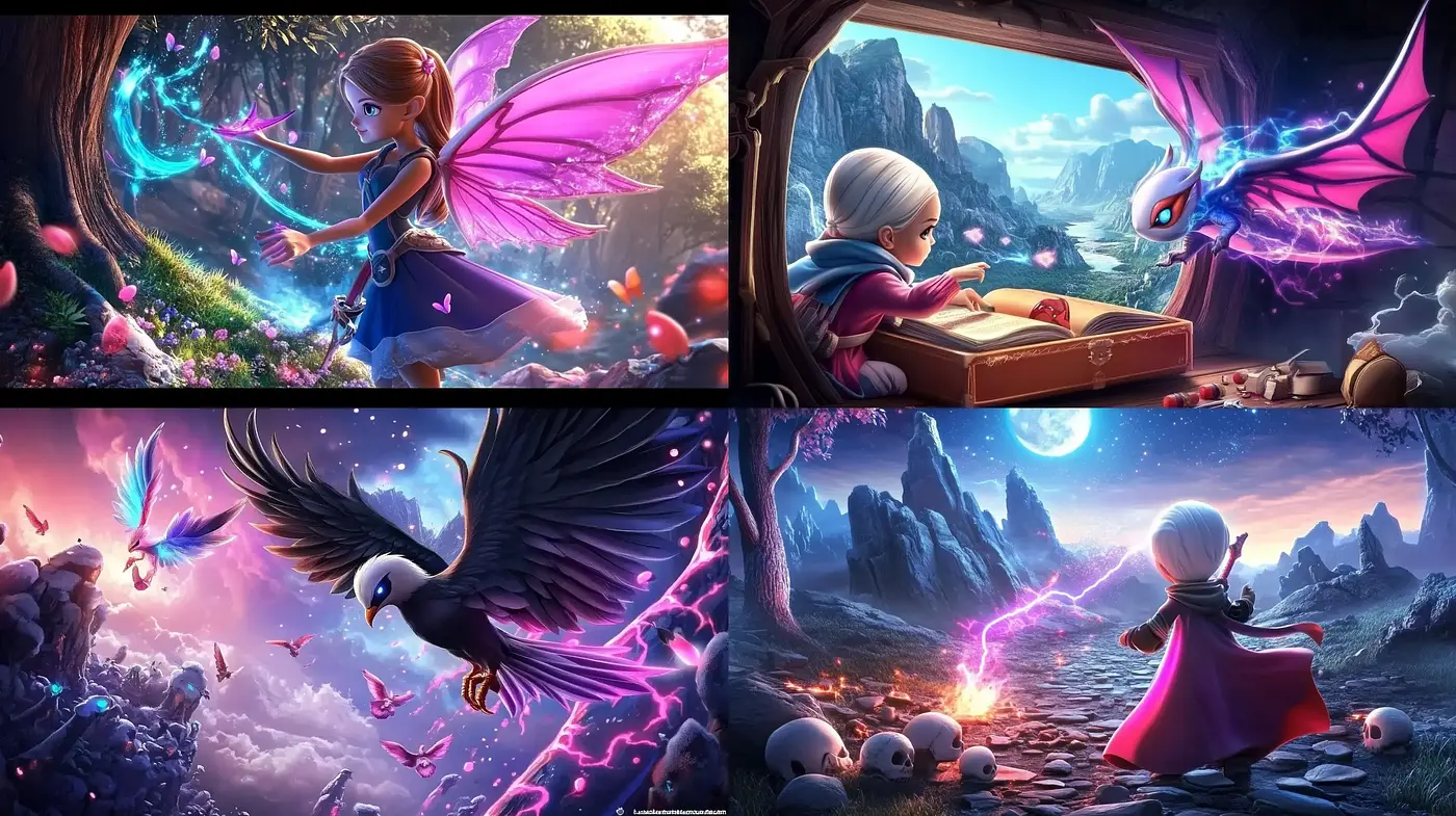 Fantastical Dreamscapes of Luminous Enchantment - Midjourney sref style