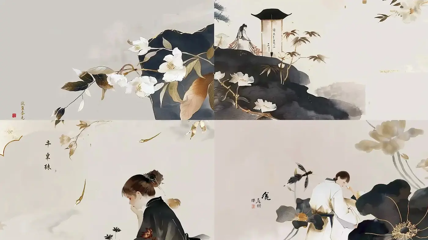 Elegant Harmony of Traditional Aesthetic and Modern Interpretation - Midjourney sref style