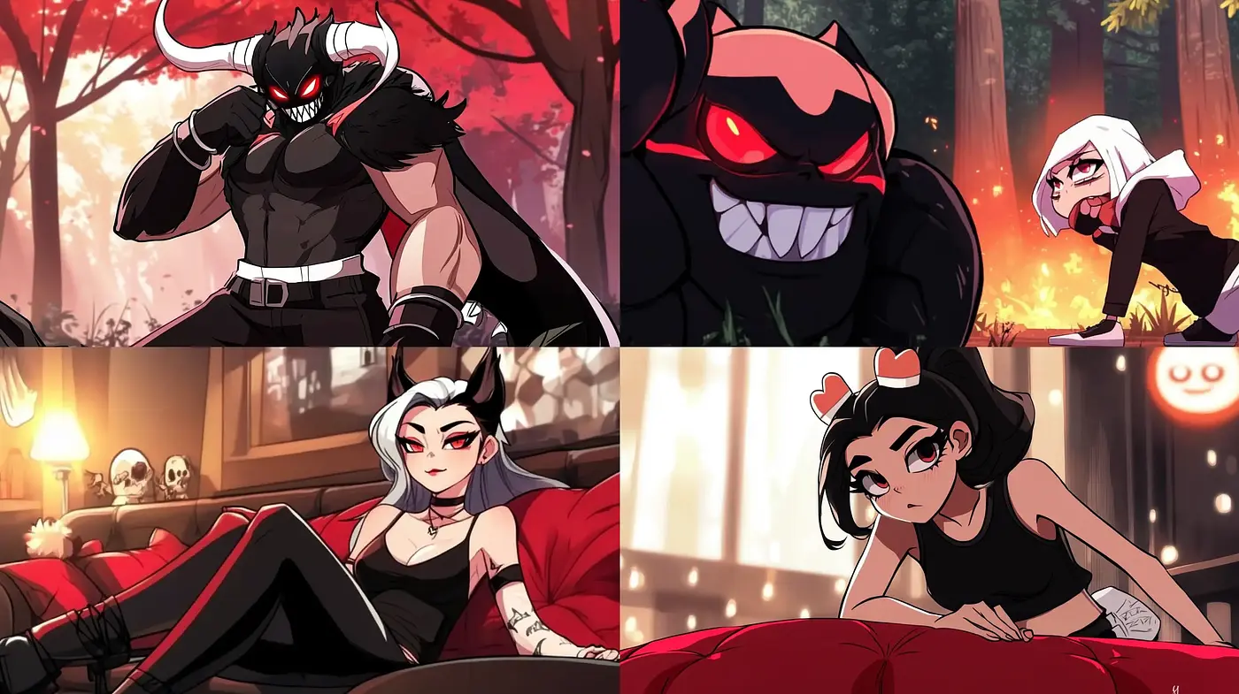 Dynamic Anime-Inspired Visuals with a Touch of Gothic Elegance - Midjourney sref style