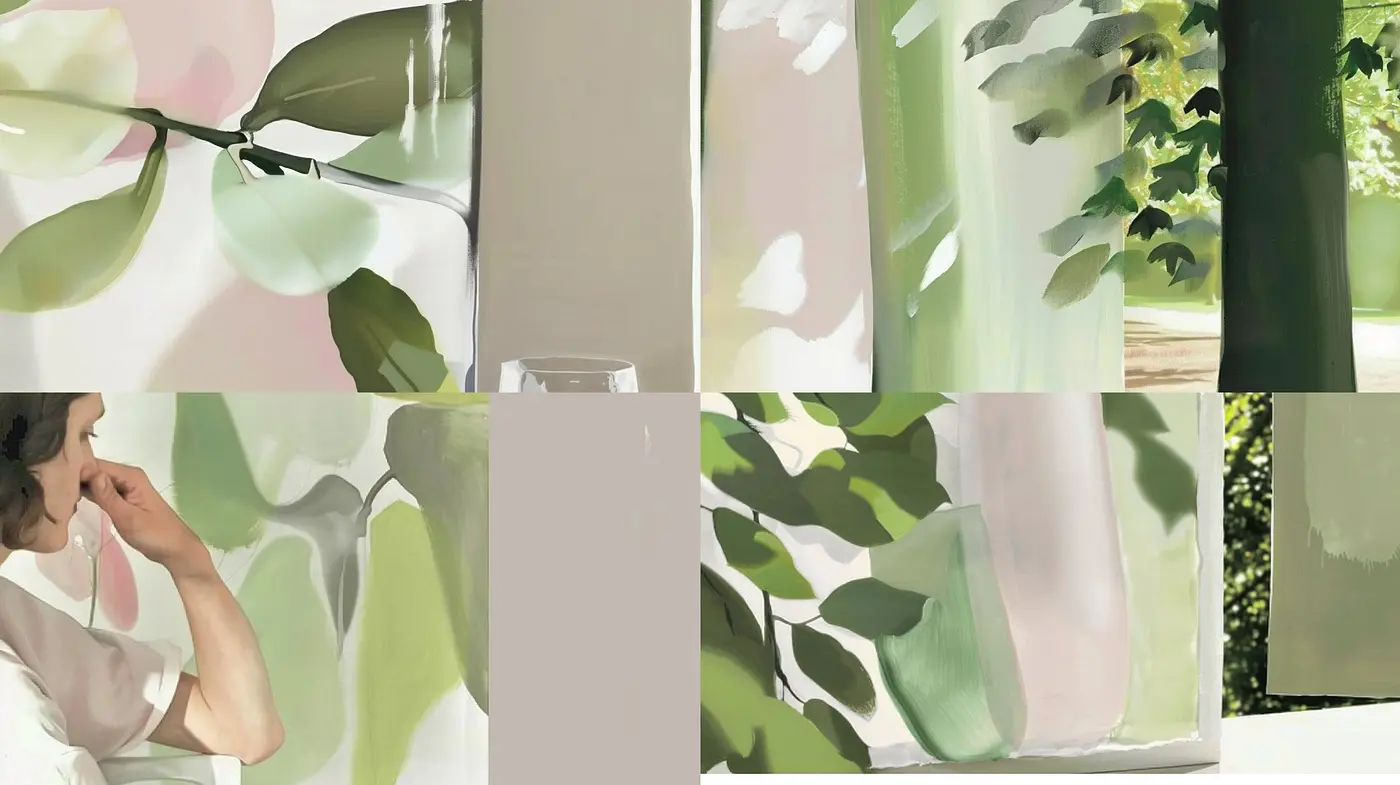 Consistent Soothing Pastel Visions: A Homogeneous Blend of Gentle Hues and Softened Natural Imagery - Midjourney sref style