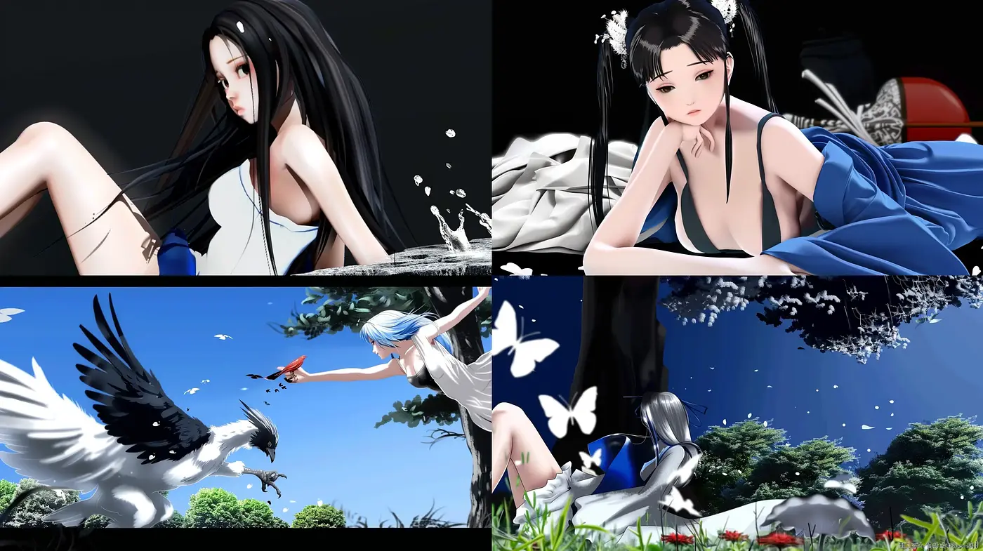 Ethereal Luminosity in Graphic Anime Narratives - Midjourney sref style
