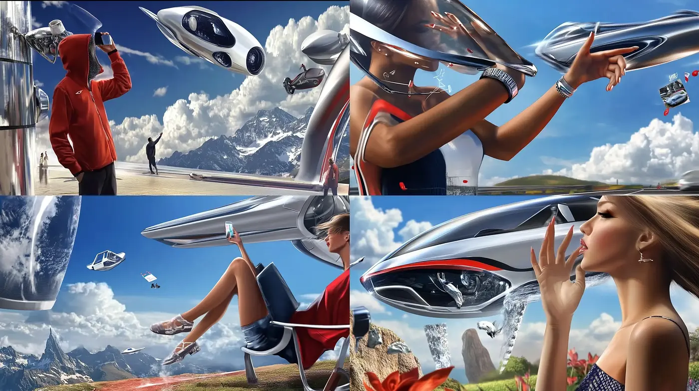 Futuristic Elegance in Photorealistic Digital Art - Midjourney sref style
