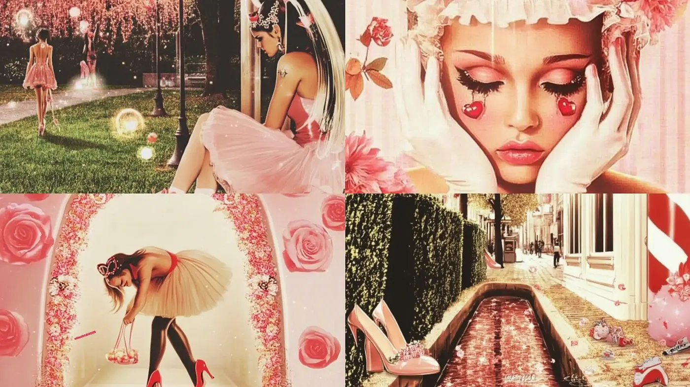 Rosy Retro Whimsy: A Journey Through Nostalgic Elegance and Surreal Charm - Midjourney sref style