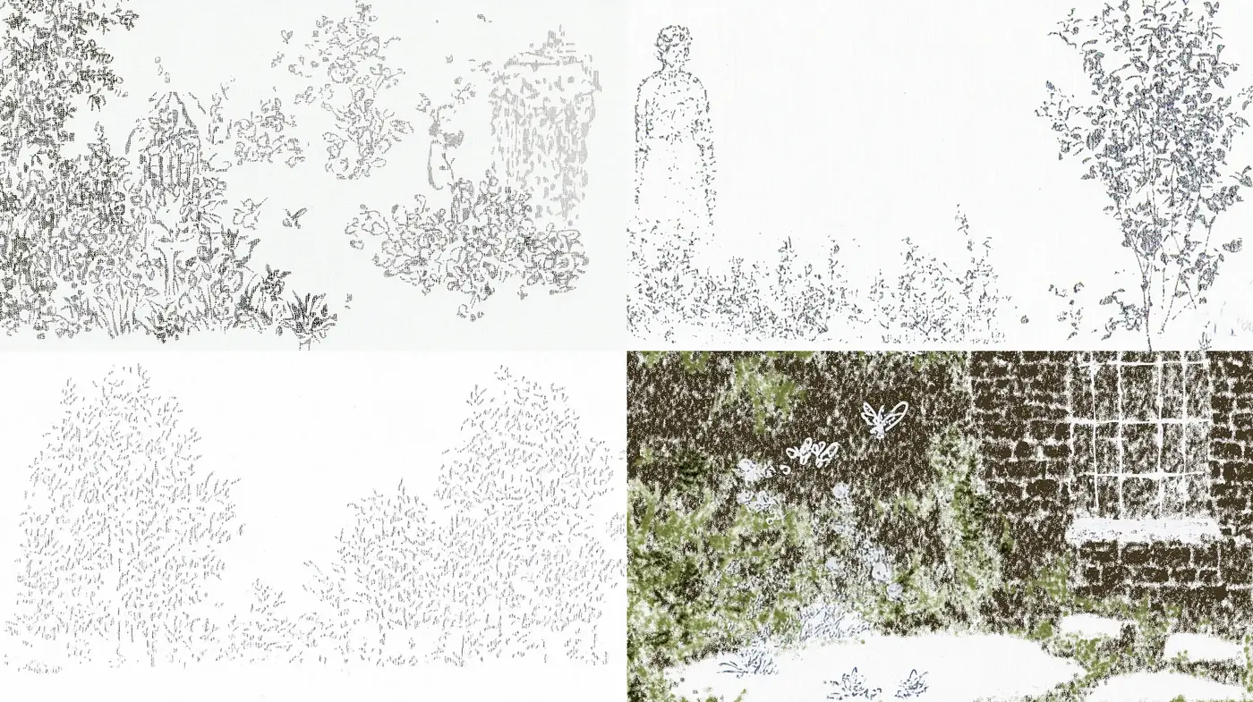 Ethereal Monochrome Pointillism in Modern Visuals - Midjourney sref style