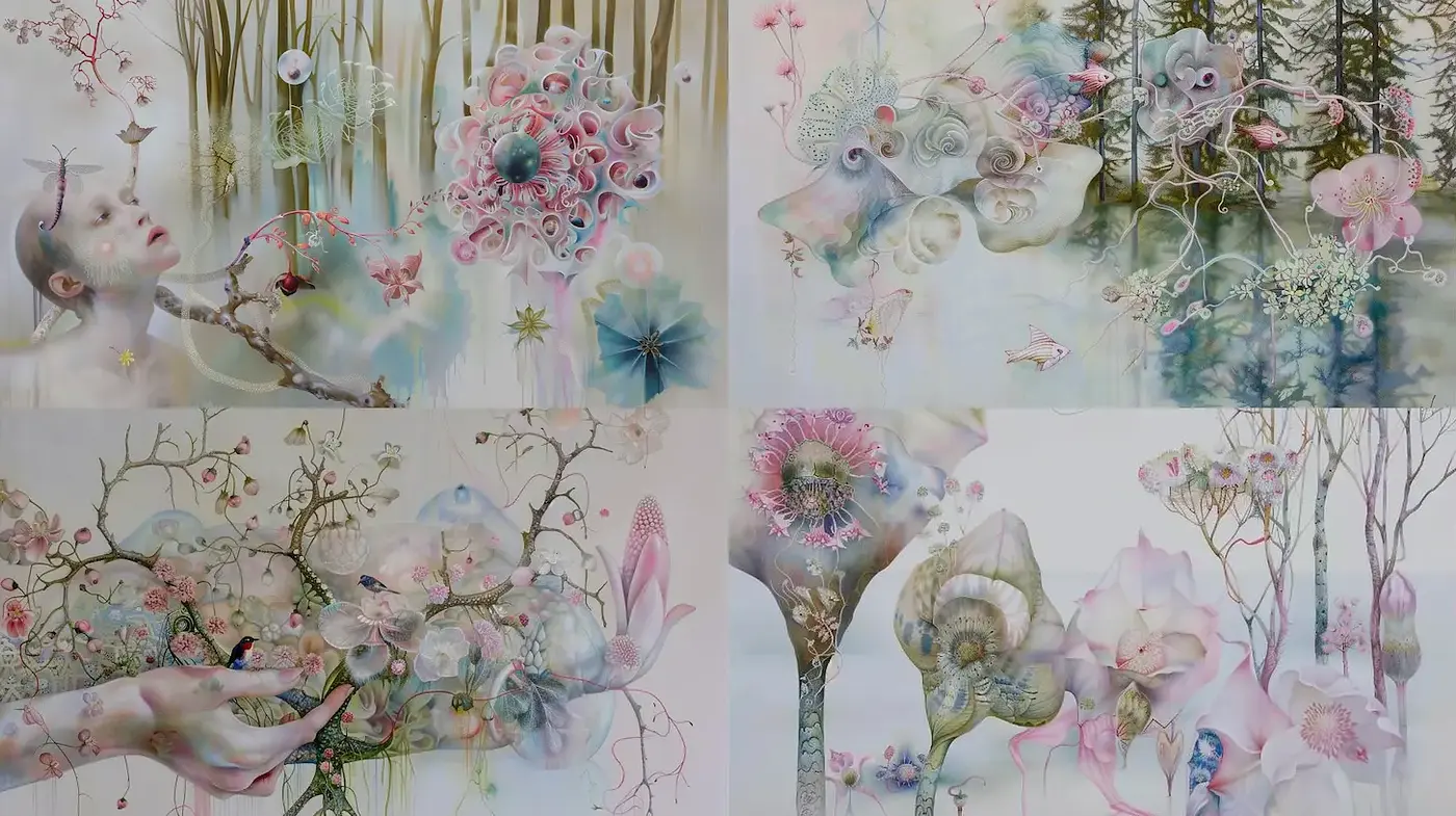 Ethereal and Fantastical Imagery with Organic Forms and Delicate Details - Midjourney sref style