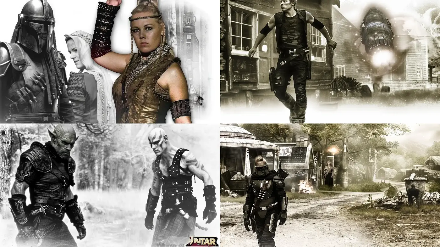 Ethereal Sepia-Toned Visions of Dystopian Realms - Midjourney sref style