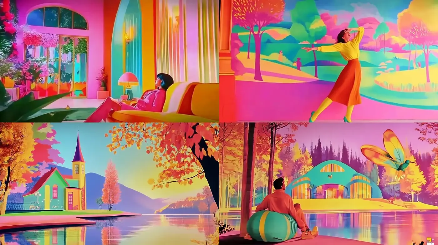 Saturated Storybook Dreamscapes with Vibrant Expressions - Midjourney sref style
