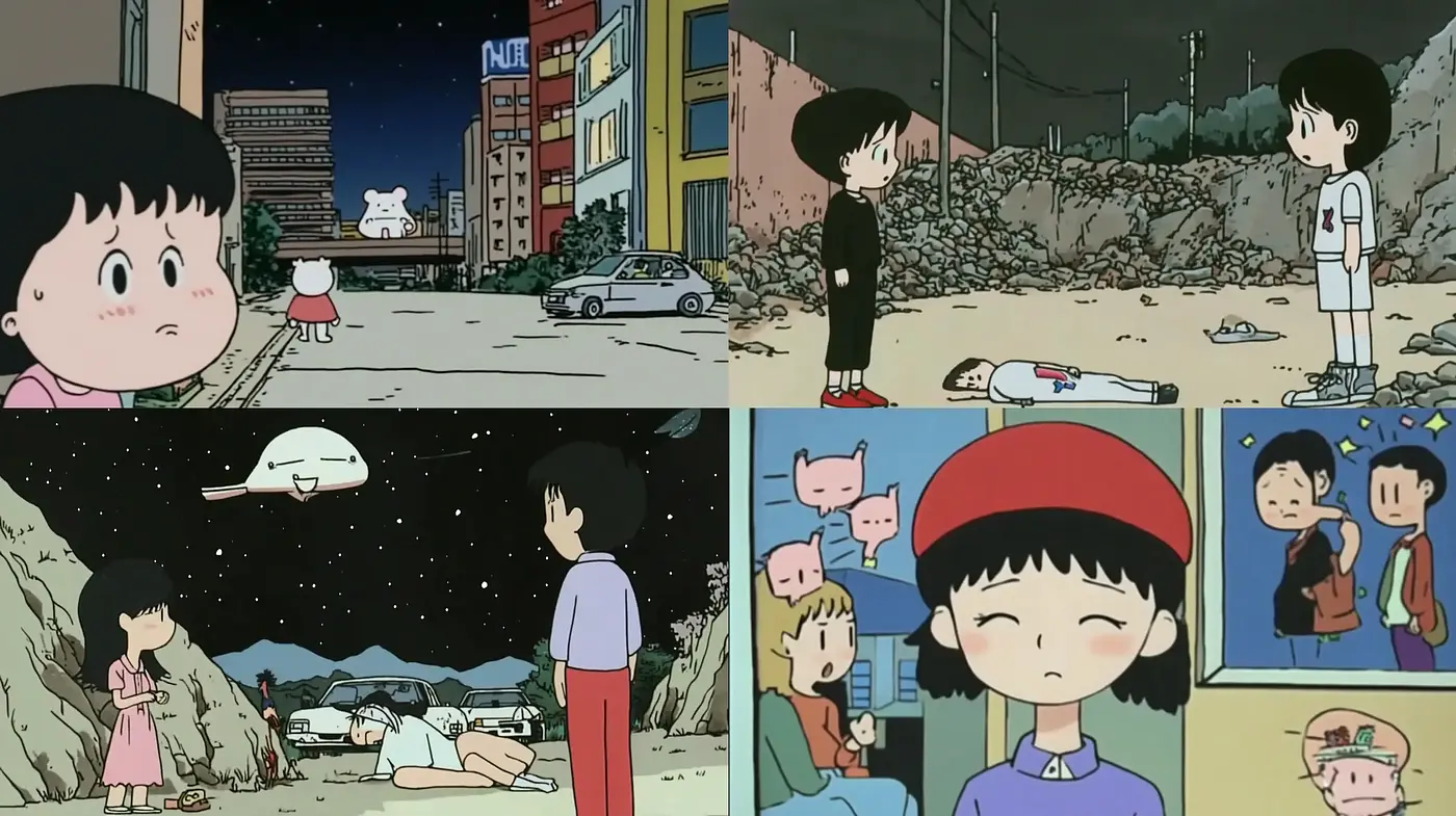 Consistent Pastel-Hued Nostalgia in Anime-Inspired Illustrations - Midjourney sref style